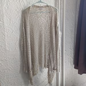 Hippie Rose Lacy Cream Cardigan